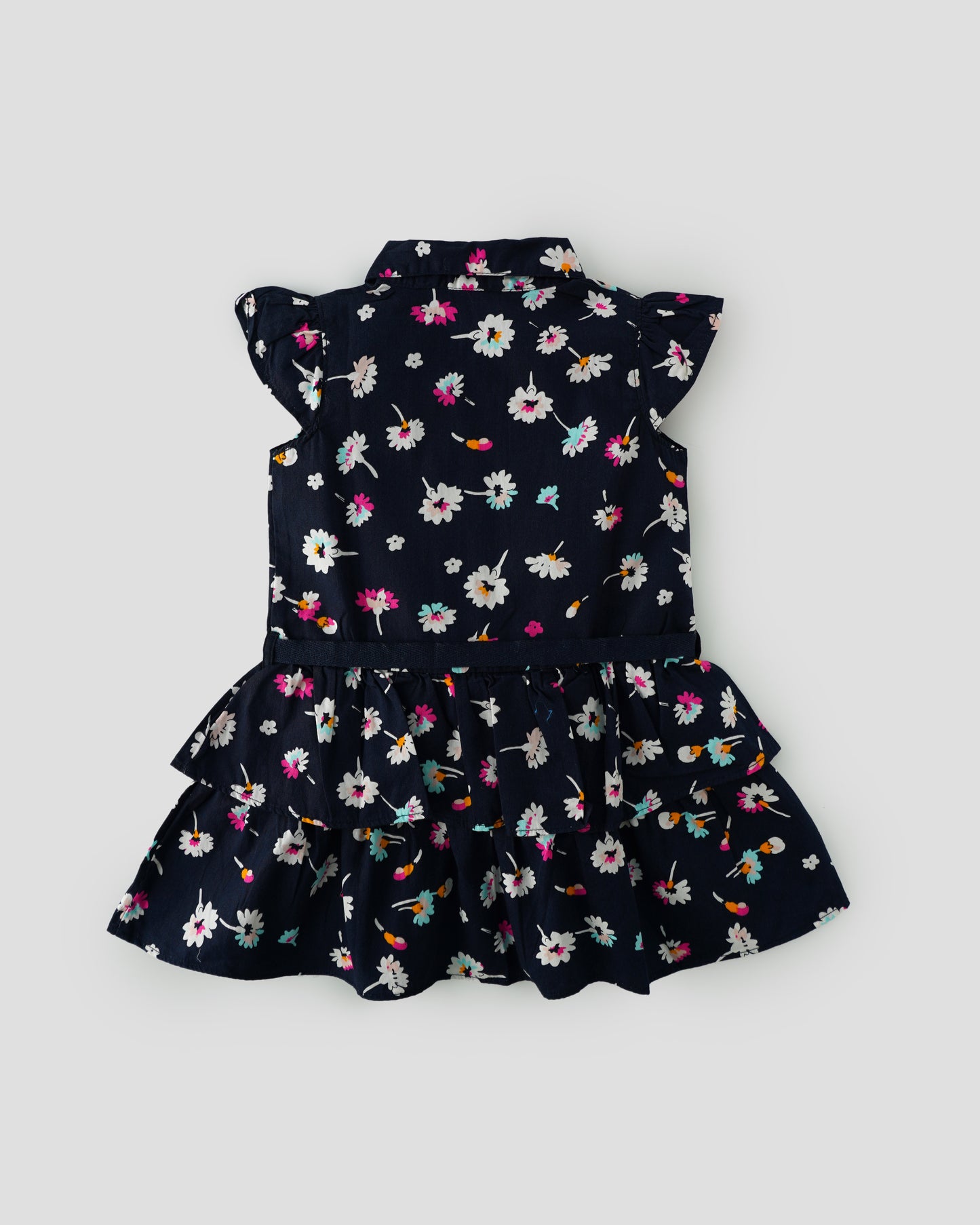 Charming Ruffle Dress for Girls (Available in Black, White and Navy)