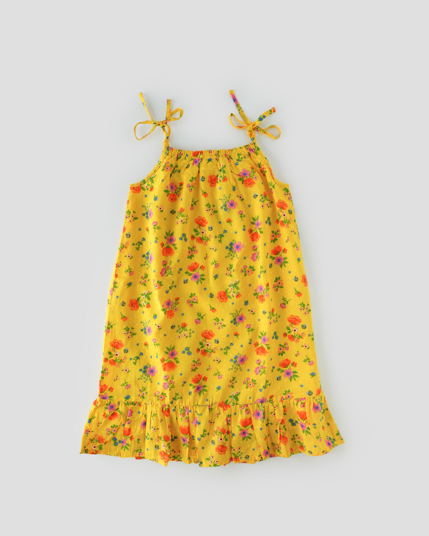 Adorable Marigold Floral Dress for Girls