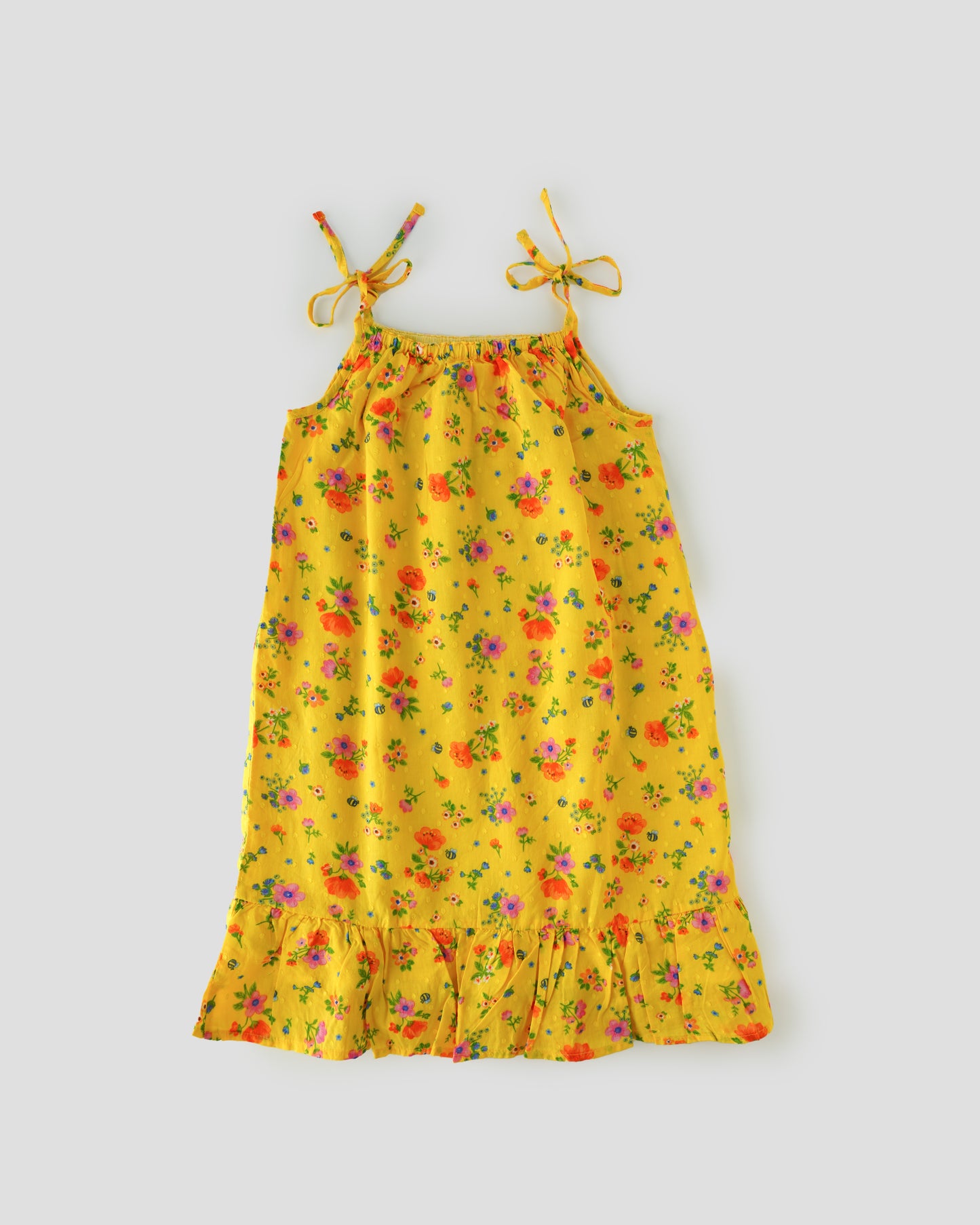 Adorable Marigold Floral Dress for Girls