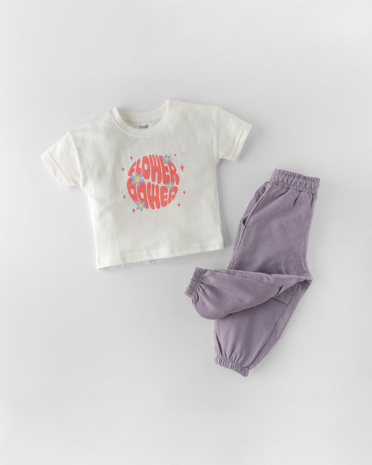 Flower Power Cotton Coordinated Set for Kids: Stylish and Comfortable