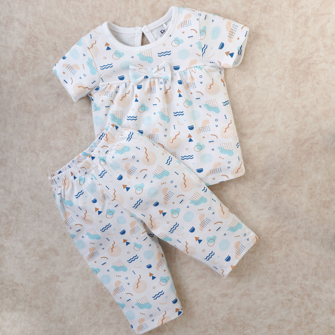 Cozy Dreams: 100% Cotton PJ Set for Baby Girls