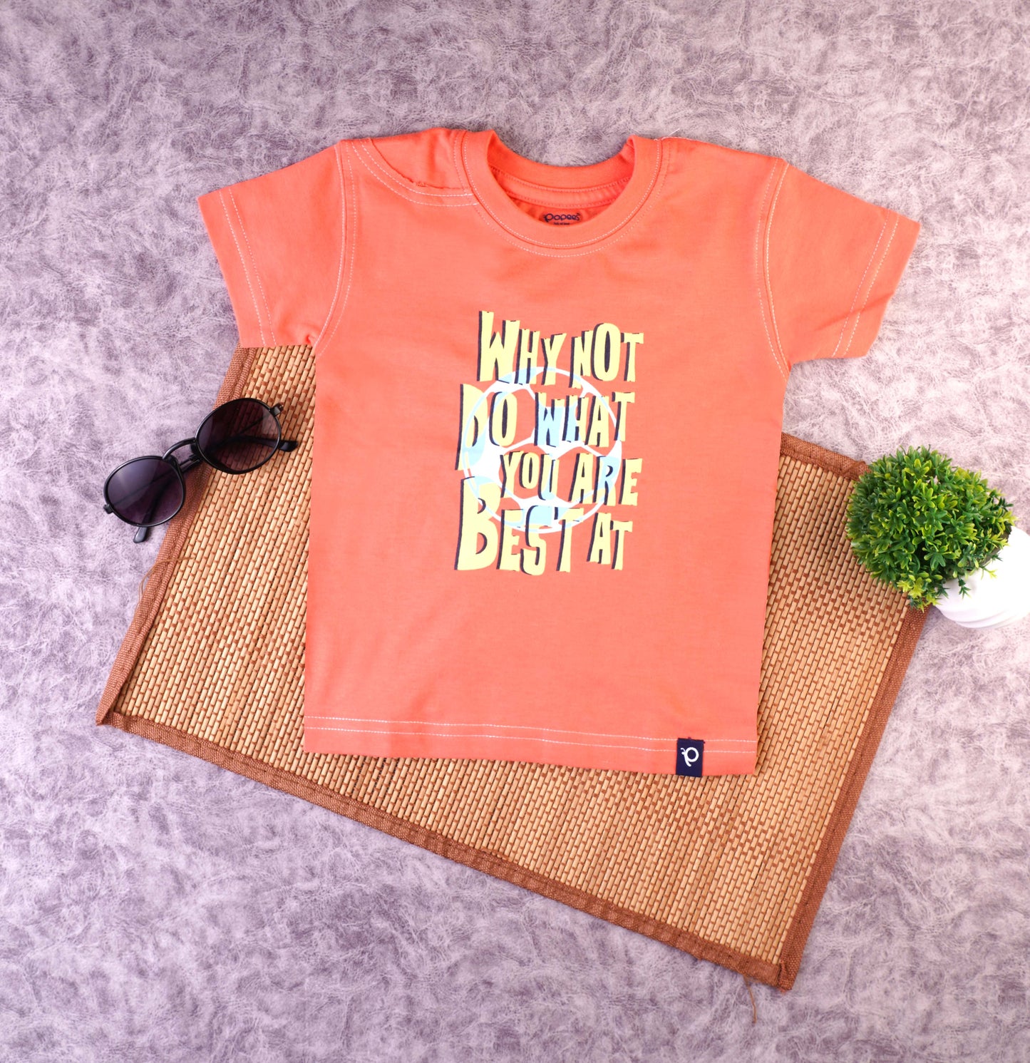 Stylish Coral Printed Cotton T-Shirt for Kids: Fun and Comfortable