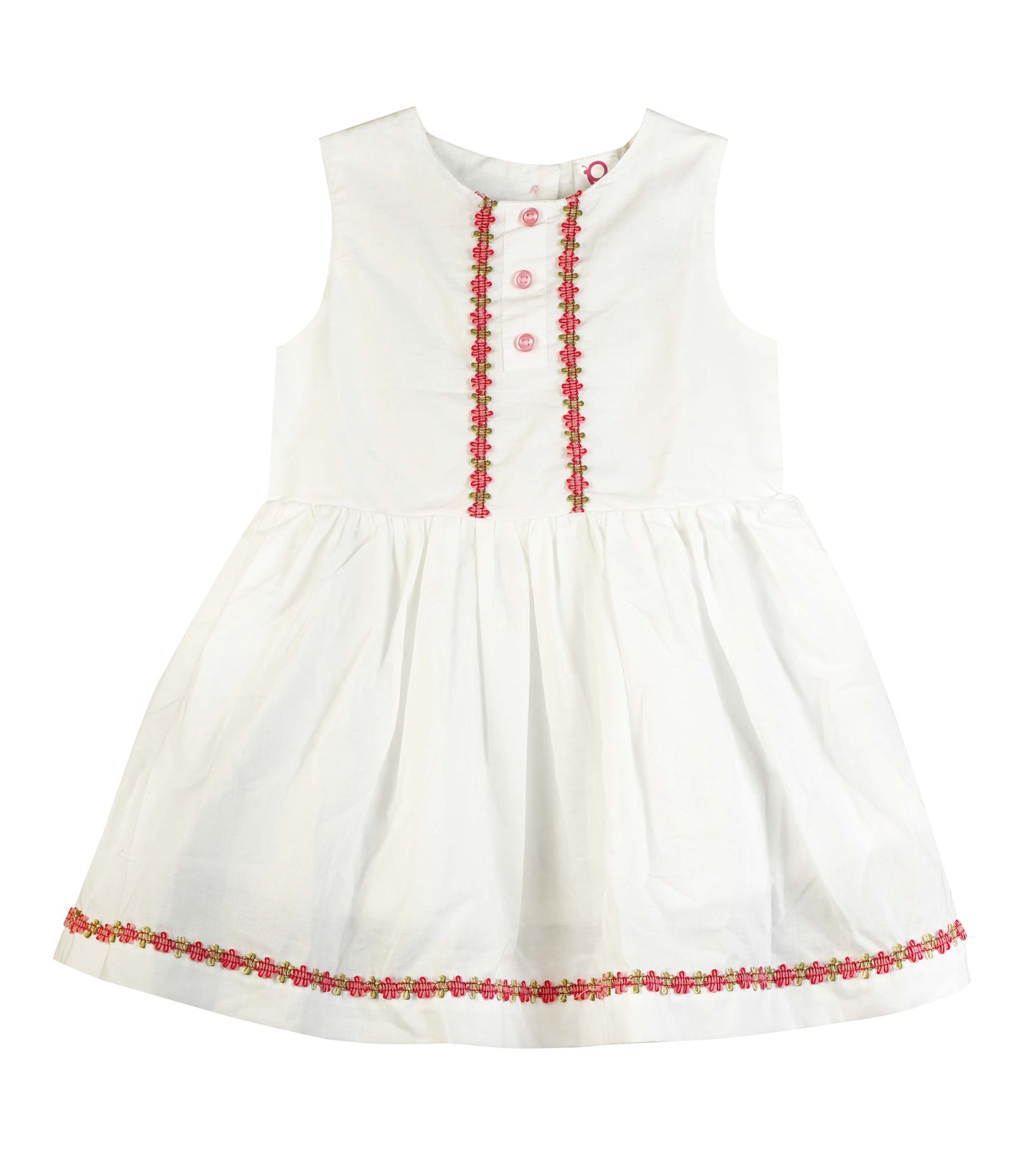 Adorable Snow-White Dress for Girls : Pure Cotton and Kid-Safe dyes