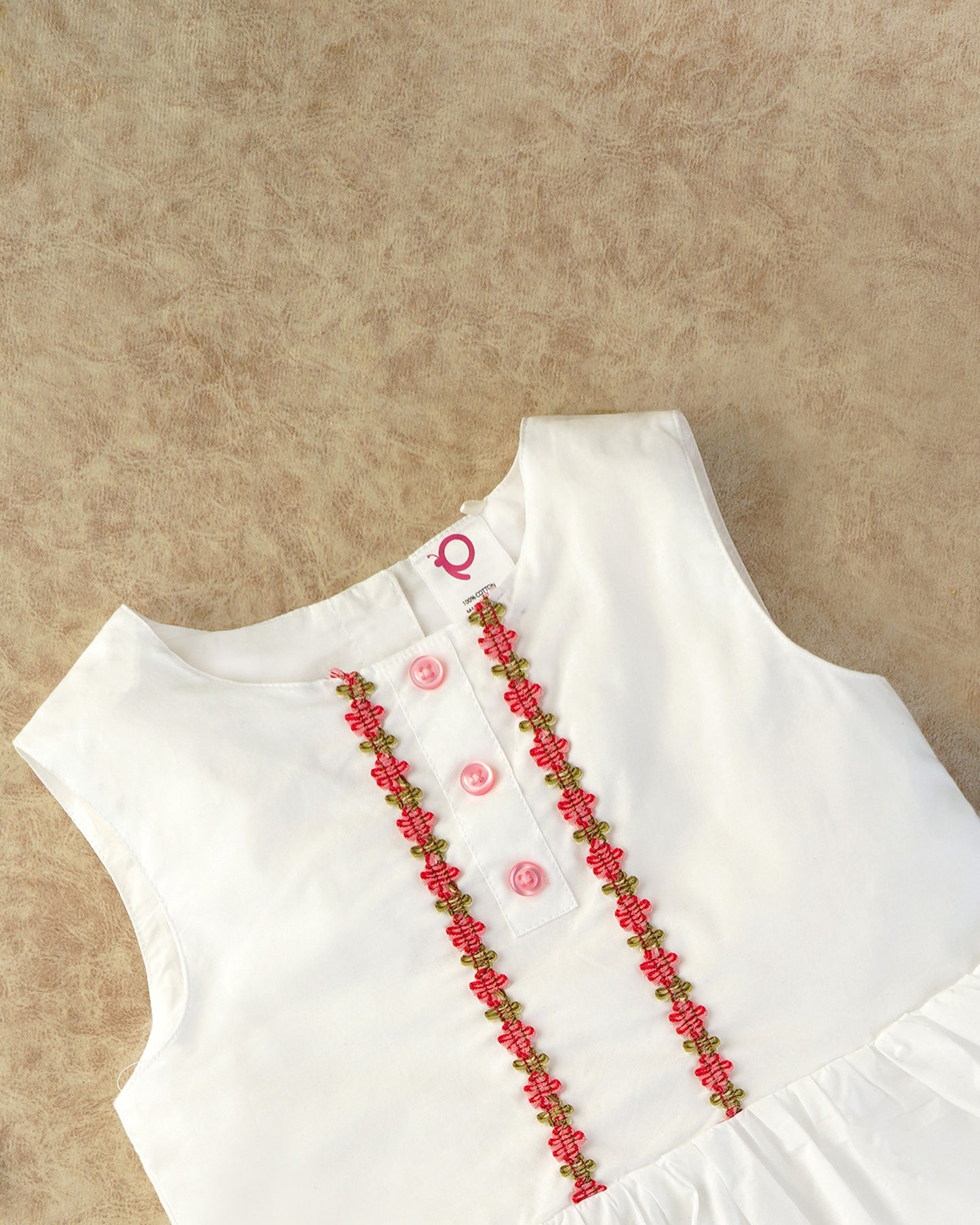 Adorable Snow-White Dress for Girls : Pure Cotton and Kid-Safe dyes