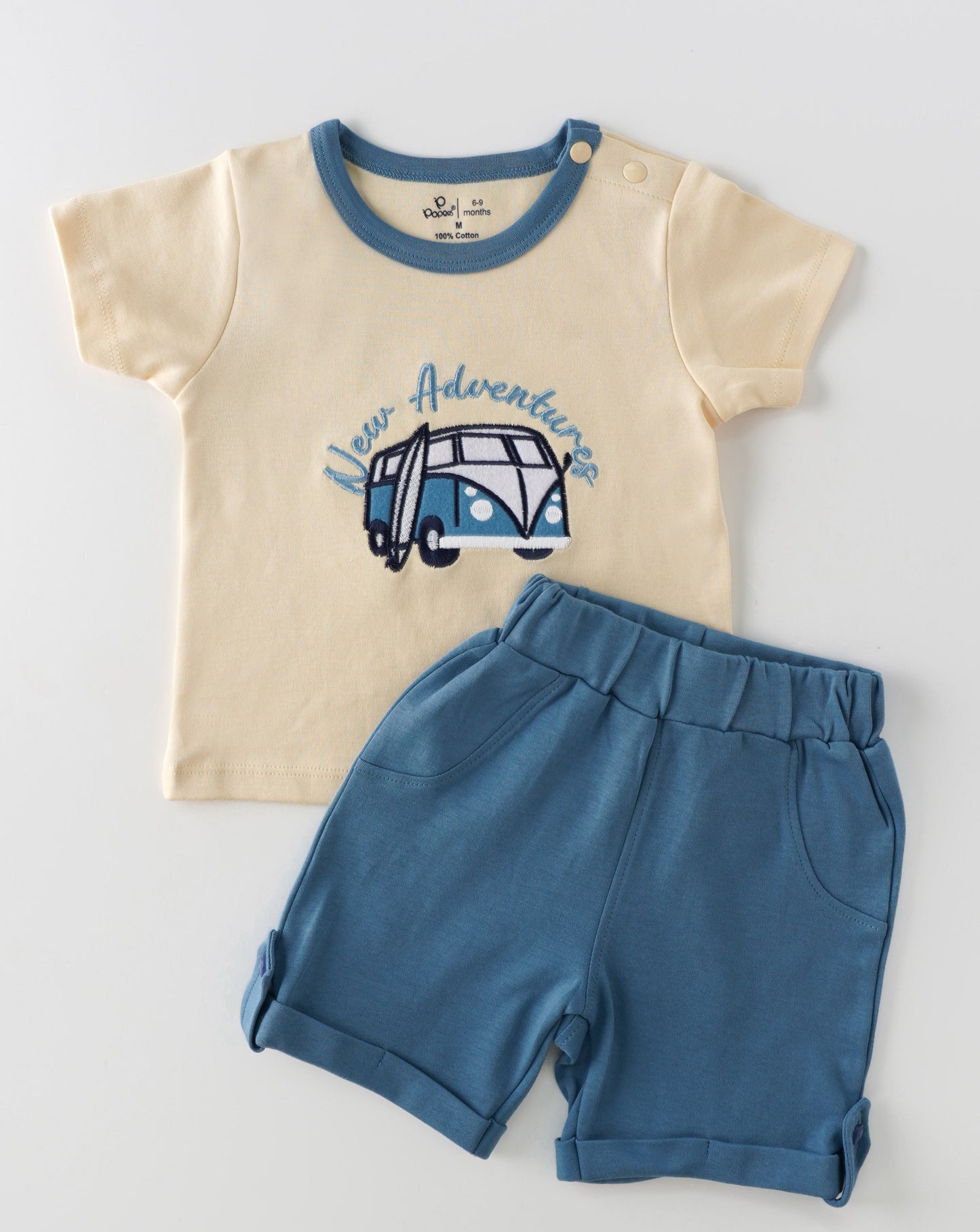 Marson - Cute T-Shirt and Shorts set - Blue