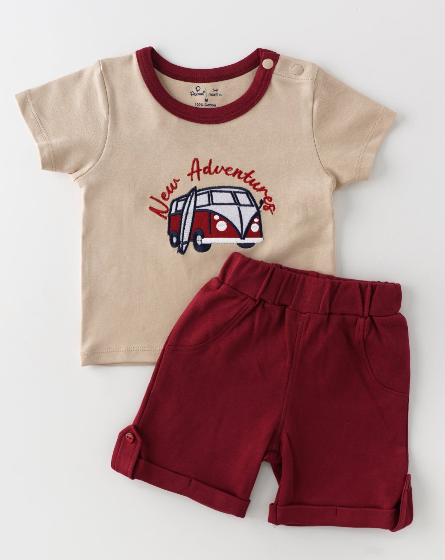 Marson - Cute T-Shirt and Shorts set - Red