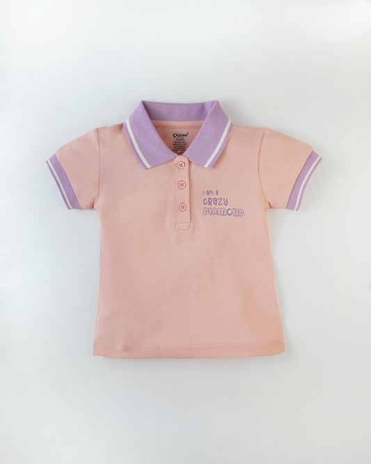 Strawberry Bliss Printed Polo T-Shirt for Kids Media 1 of 3